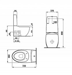Бачок для унитаза Laufen Alessi 8.2697.1.400.880.1
