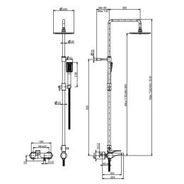 Душевая система Fima Carlo Frattini Quad (F3724/2BS) белый, матовый