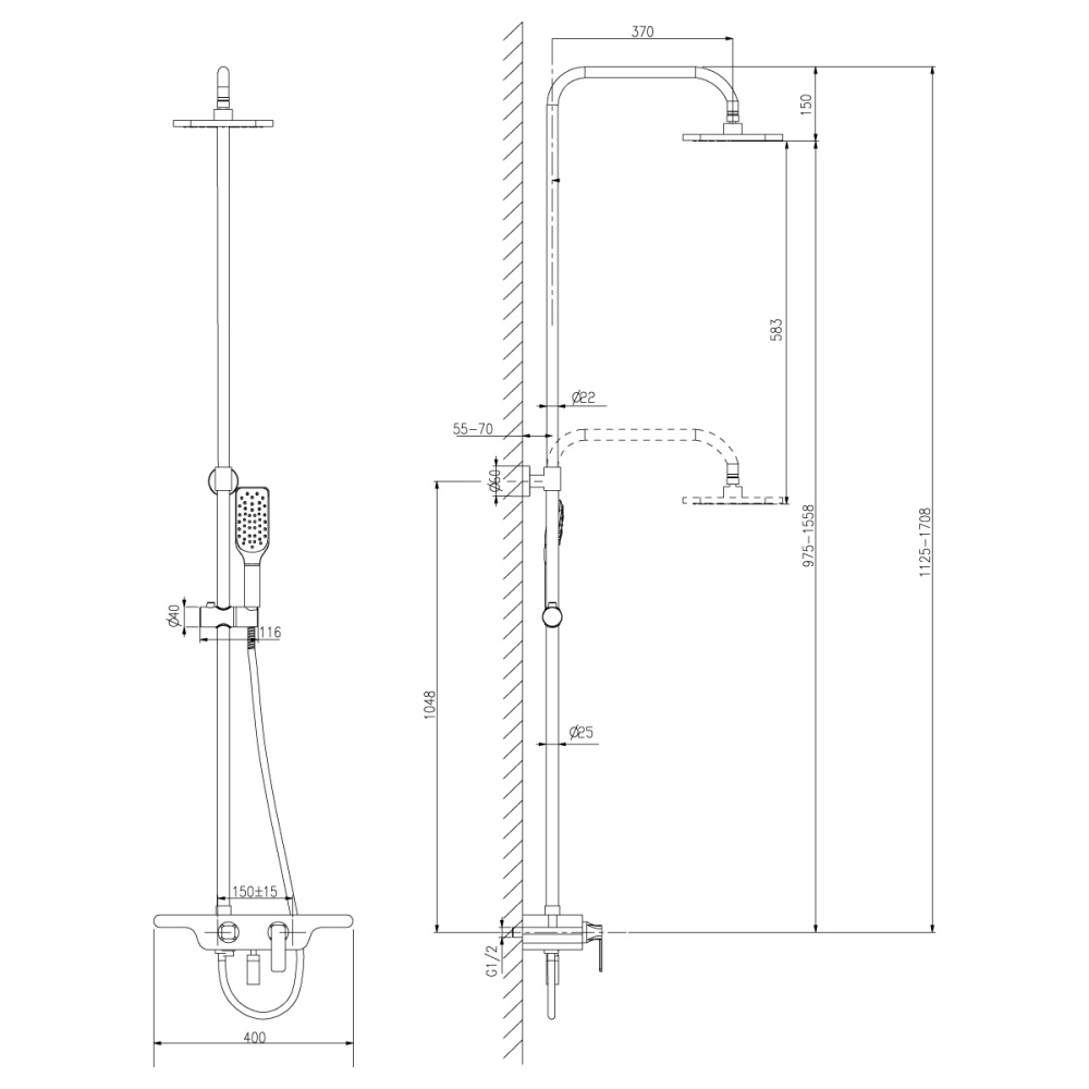 Душевая система для ванны Lemark Tropic (LM7006C)