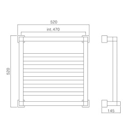 Фото Полотенцесушитель водяной Margaroli Quadri 7105206MBN