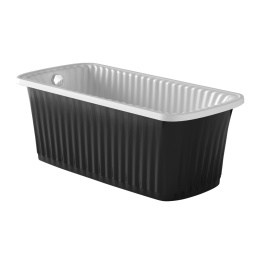 Фото Migliore Olivia 25341 Ванна 174x83хH66 см, панель черная, слив/перелив хром