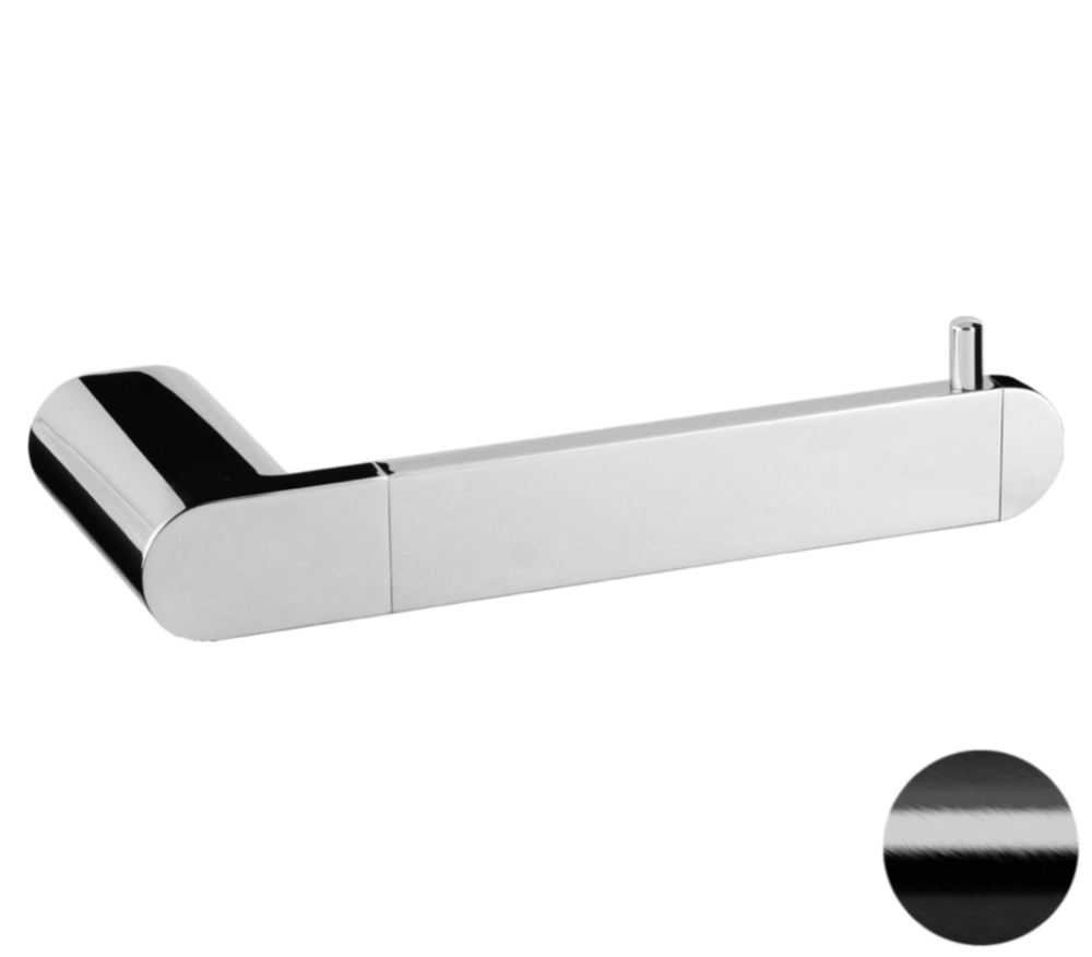 Фото Держатель туалетной бумаги REMER Lounge (LN61CFP) черный хром брашированный