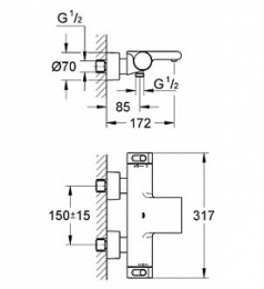 Фото Grohe Grohtherm 2000 New 34174001 Термостат для ванны с изливом