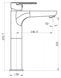 Смеситель для раковины BelBagno Loyd LOY-LMC-CRM