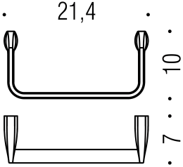 Фото Colombo Trenta B3031.CR Держатель для полотенца кольцо 21,4*10*7см, хром