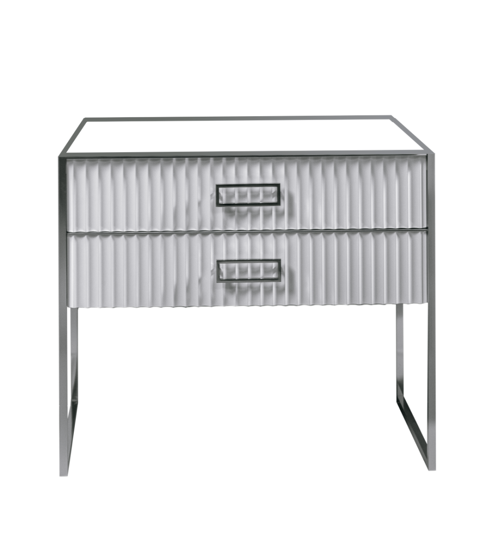 Фото Armadi Art 867-100-WCR Тумба MONACO 100см h74см белая глянец + хром под раковину чашу