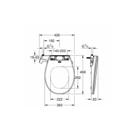Крышка-биде Grohe Bau Ceramic 39648SH0 без фена