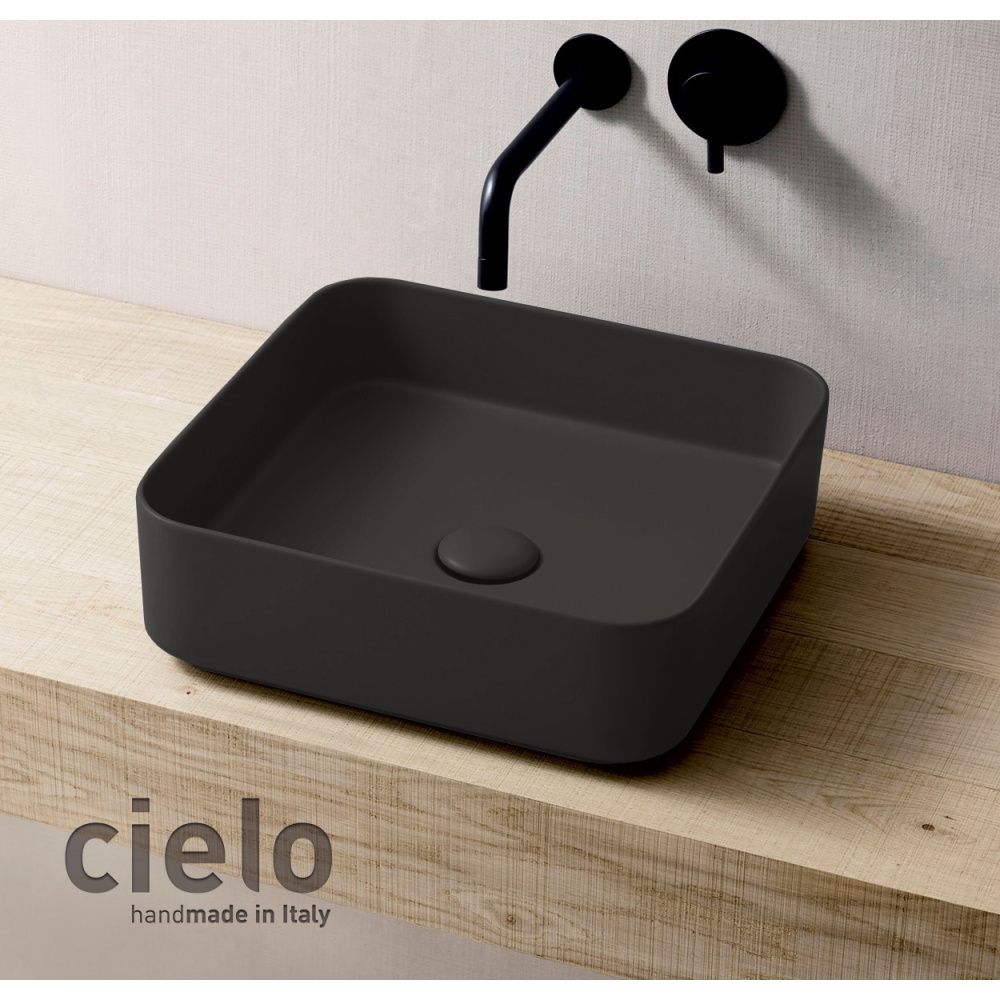 Ceramica CIELO Shui Comfort SHCOLAQ40 LV - Раковина накладная на столешницу 40 * 40 см (Lavagna)