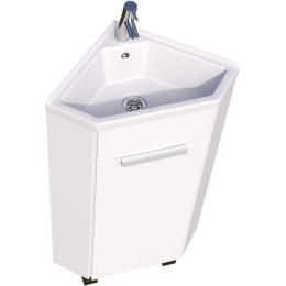 Фото 1Marka Ц0000001635 Тумба с раковиной Penta 37х37Н 1д. Белый глянец