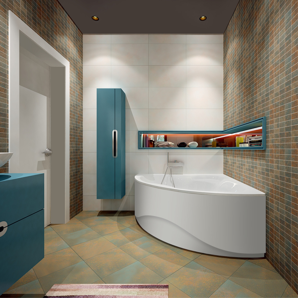 Акриловая ванна 150x150 Koller Pool (TERA150х150), асимметричная