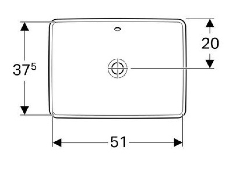 Фото Geberit Variform 500.736.01.2 Раковина, встраиваемая сверху, накладная