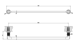 Держатель полотенца Gessi Inciso (58503#031) хром