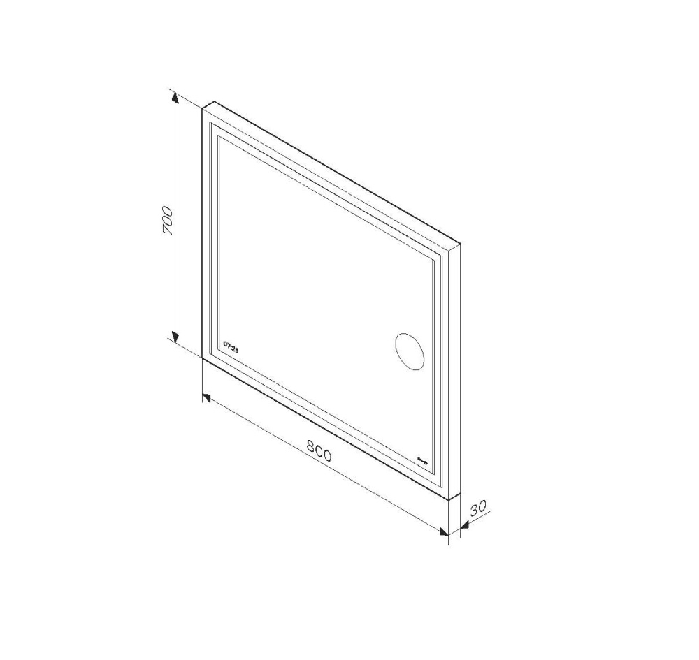Зеркало с LED-подсветкой Am.Pm Gem (M91AMOX0803WG)