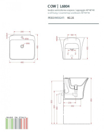 Раковина ArtCeram Cow (CWL00101 01)