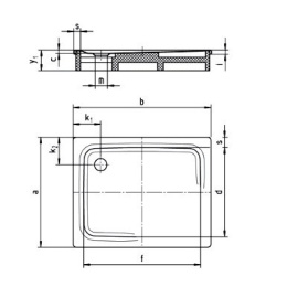 Поддон душевой Kaldewei Superplan мод 406-2 120 x 90 x h12 cм, 430635000001 anti-slip