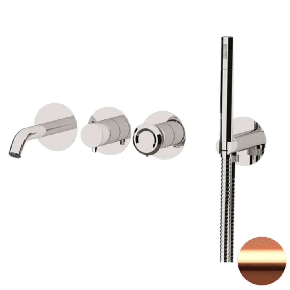 Фото Смеситель для ванны Remer Element ET53D2PWBRP, медь брашированная