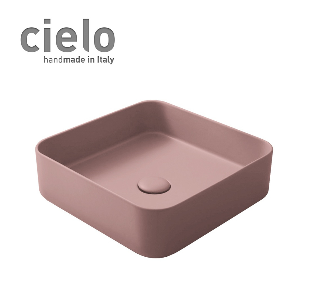 Ceramica CIELO Shui Comfort SHCOLAQ40 CP - Раковина накладная на столешницу 40 * 40 см (Cipria)