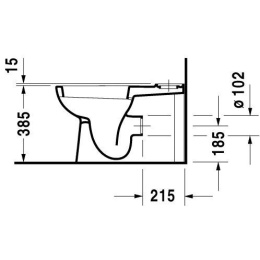 Унитаз напольный Duravit D-Code 21180900002, белый