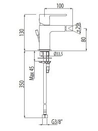 Фото Tres Loft 20012001 Смеситель для биде