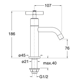 Cristina Exclusive EV23051 Кран подачи холодной воды