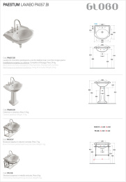 Фото Колонна для раковины Globo Paestum (PA005.BI) белый