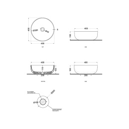 Раковина накладная CIELO ERA-ECO BAERA40 SM