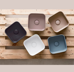 Ceramica CIELO Shui Comfort MILAQ CP - Раковина накладная Minimo 25*25 см Cipria