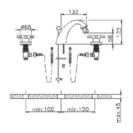 Смеситель для биде Cisal Victorian VT0012202A