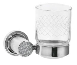 Фото Стакан для зубных щеток Boheme Royal Cristal (10924-CR) хром