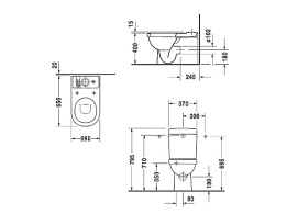 Напольный унитаз Duravit Happy D 0172090000, белый