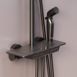 Фото Душевая система с термостатическим смесителем Damixa Gala (953770300) черный