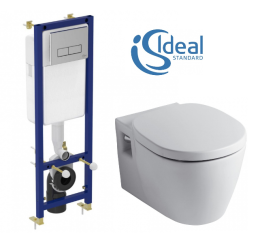 Инсталляция Ideal Standard с унитазом Ideal Standard Connect E803501, сиденье микролифт, комплект