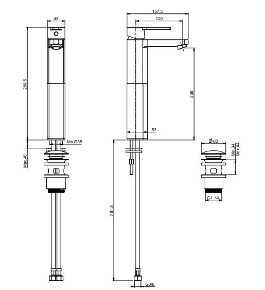 FIMA Carlo Frattini Matrix F3531/HCR Смеситель для раковины