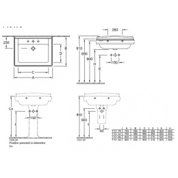 Раковина 710175R1 Villeroy&Boch Hommage