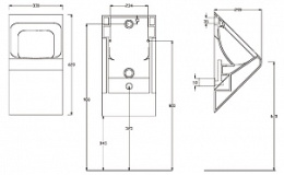Писсуар ArtCeram La Fontana (LFO001 01 50) белый