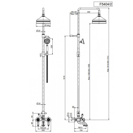 Душевая стойка с изливом бронзовая Carlo Frattini F5404/2BR