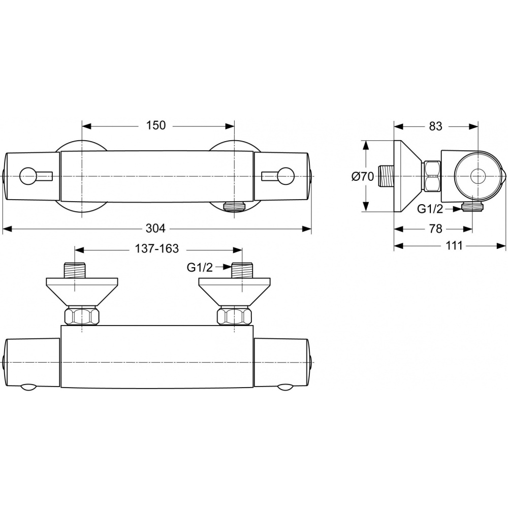 Ideal Standard CERATHERM 50 A4508AA Термостат для душа