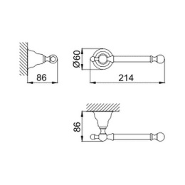 Держатель туалетной бумаги Cisal Croisette (4034.01H.BA)