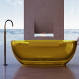 Прозрачная ванна ABBER Kristall AT9703Amber желтая