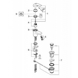 Донный клапан Grohe Euroeco (32732000) хром