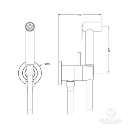 Фото Гигиенический душ Huber Shower (CV0079752F) со шлангом 12см., вывод с держателем