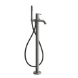 Смеситель для ванны и душа Gessi BATH316 54028#239, сталь шлифованная/брашированная (Steel Brushed, 