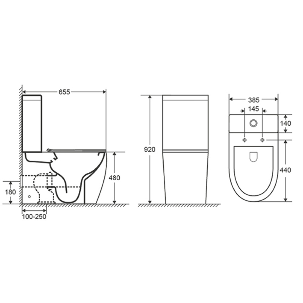Фото Унитаз-компакт Azario MIRADA (AZ-1289A) Белый