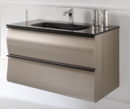 Тумба под раковину Cezares Gliss GLISS85C.03 подвесная, цвет Champagne Laccato Metal