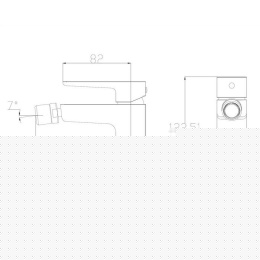 Omnires Parma PM7420BL Смеситель для биде (черный BLM)