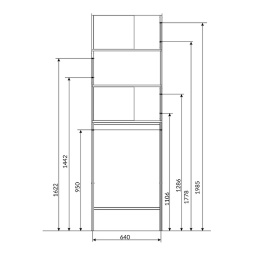 1Marka Ц0000005249 Шкаф Grunge Loft 200*66 Дуб вотан