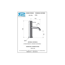 Смеситель для раковины Remer RR X10  NO черный матовый
