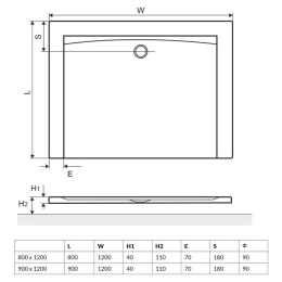 Excellent BREX.FOR12WHN Поддон 90x120 (белый)