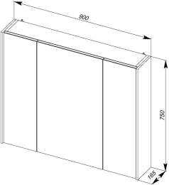 Фото Зеркальный шкаф Aquanet Латина (00179605) Белый