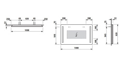 Зеркало Laufen Pro New 4472529961441, 1000х620 мм